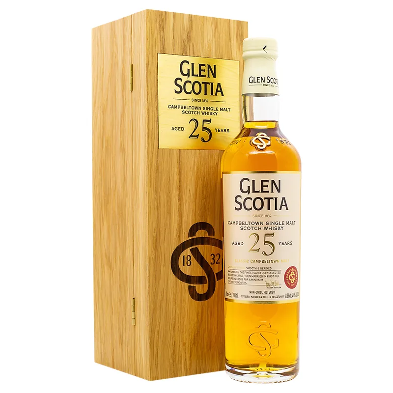 Glen Scotia – Aged 25 Years 2022 Release Classic Campbeltown Single Malt Scotch Whisky (70cl, 48.8%)