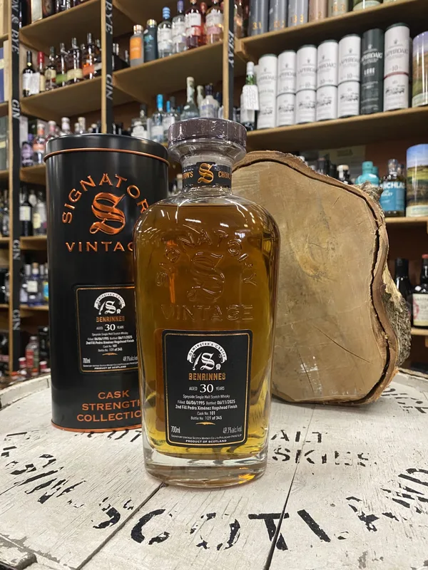 Benrinnes – 1995 30 Year Old Signatory Cask Strength 2nd-Fill Pedro Ximénez Hogshead Finish Cask #101 (70cl, 49.1%)