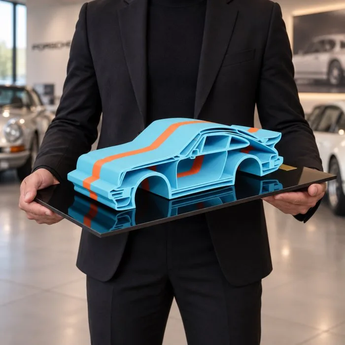 Porsche 911 RS 1974 "Gulf Delivery" - 1/12 Scale - XXL Car Sculpture - 05/30 PCS - New Item - Legends Cars - By Automobilia Art - Art Sculpture - PORSCHE 911 - 2025