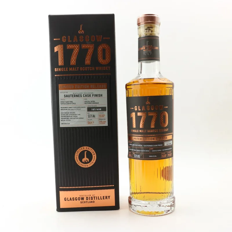 Glasgow – Distillery 1770 2018 Distillery Exclusive Sauternes Cask Finish 50cl (50cl, 53.7%)