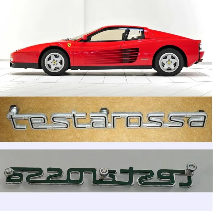 Ferrari Testarossa rear Emblem Script - Ferrari - New Old Stock (Extremely Rare)