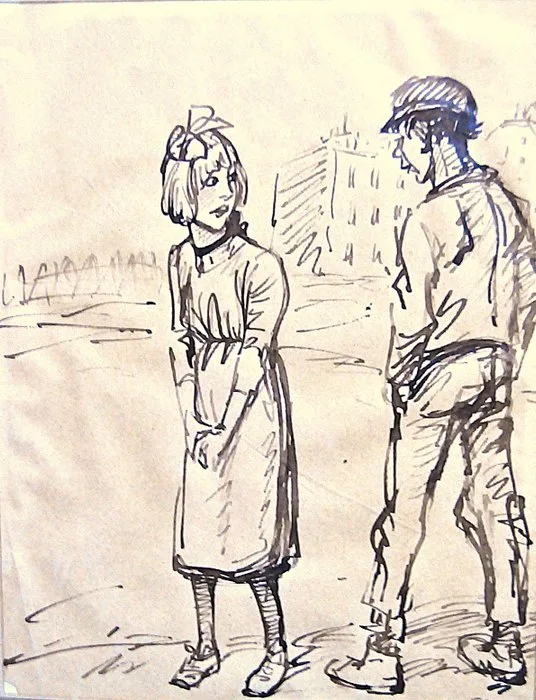 Théophile Alexandre Steinlen (1859-1923) - Paris: les poulbots à MONTMARTRE