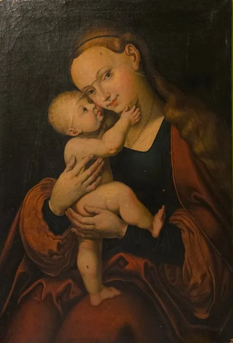 Lucas Cranach (1472-1553), After - Madonna mit Kind