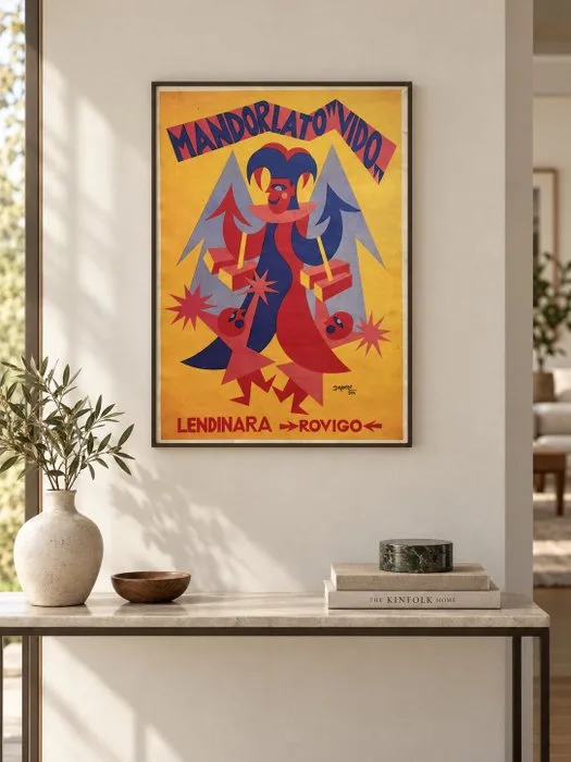 Fortunato Depero - Mandorlato Vido Futurismo pubblicitario italiano manifesto - 1970s