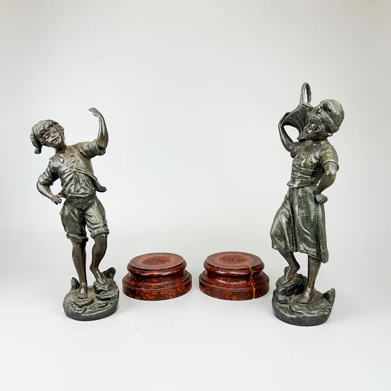19THC French Spelter Figures