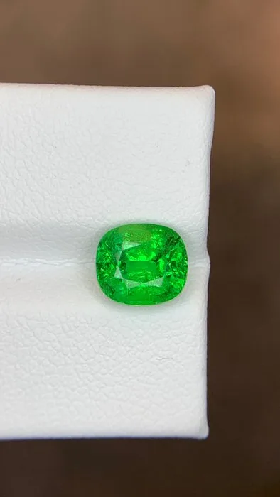 1 pcs Green Tsavorite - 3.09 ct - International Colored Gemstone Association (ICA GemLab)