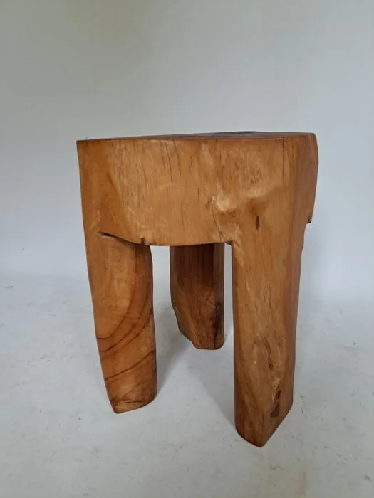 Wabi-Sabi stijl - Stool - tripod - Teak - Log stool