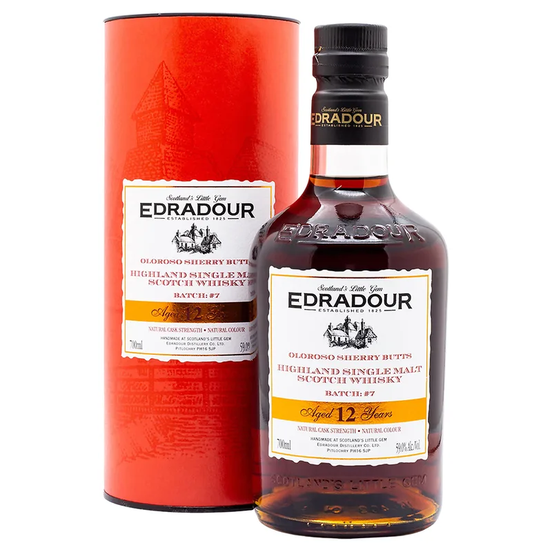 Edradour – Aged 12 Years 2013/2025 Cask Strength Batch 7 Oloroso Sherry Butts (70cl, 59%)