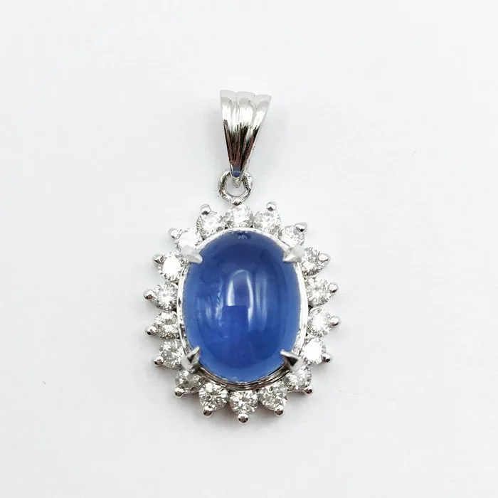 Pendant Platinum Star Sapphire - Diamond