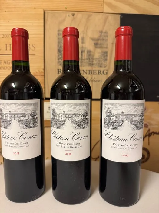 2015 Chateau Canon - Saint-Émilion 1er Grand Cru Classé A - 3 Bottles (0.75L)