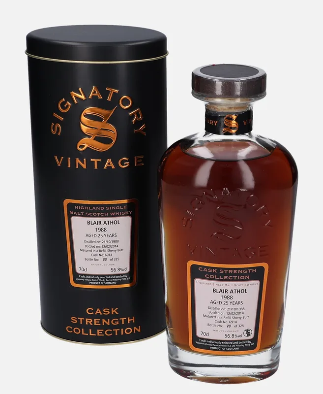 Blair Athol – 1988 25 Year Old Signatory Vintage Scotch Whisky Co. Cask Strength Collection