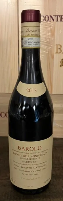 2013 Comm. Lorenzo Accomasso, Rocche dell'Annunziata Vigna Rocchette - Barolo DOCG - Bottle (0.75L)