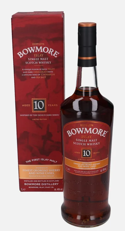 Bowmore – 10 Year Old (1L, 46%)