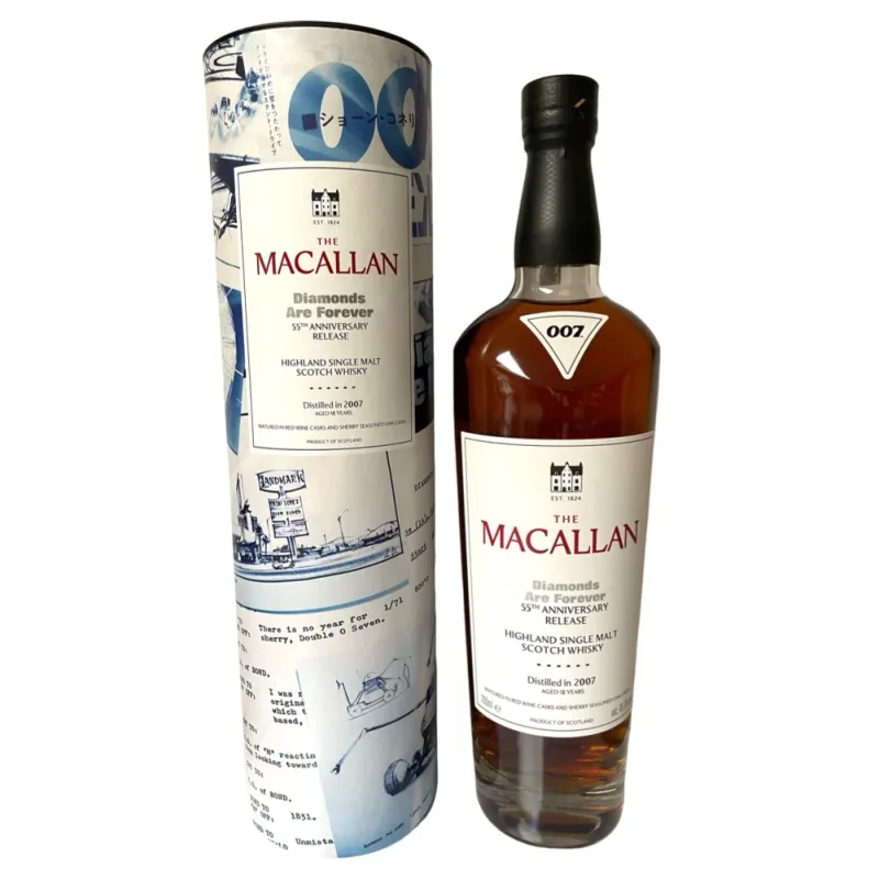 Macallan – 2007 18 Years Old Diamonds Are Forever 55th James Bond (70cl, 45.5%)