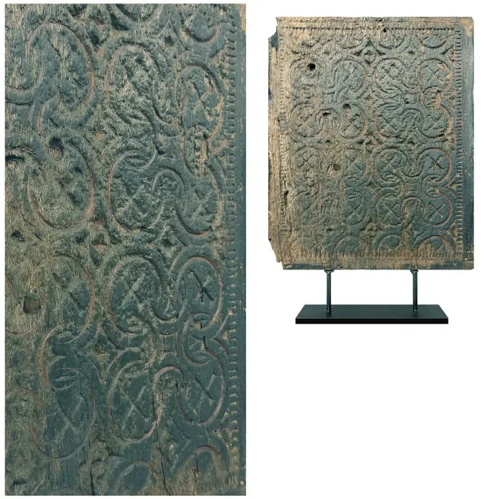 ERODED part of Balinese Temple wall panel - pintu kecil - Indonesia