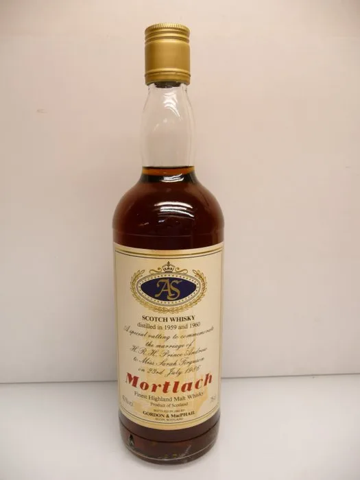 Mortlach 1959 & 1960 Marriage bottle Prince Andrew and Sarah Ferguson - Gordon & MacPhail - b. 1986 - 75cl