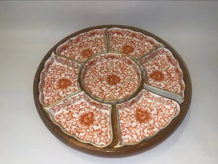 Iron Red Sweetmeat Set - Porcelain - China - Early 20th century