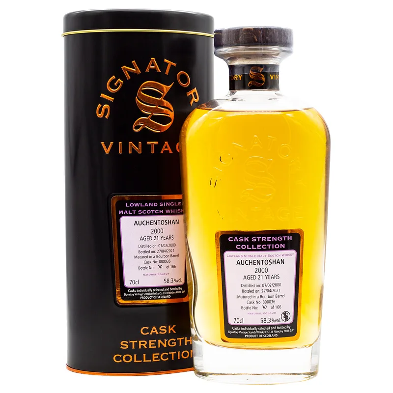 Signatory Vintage Auchentoshan 21 Year Old 2000/2021 Cask 800036 (70cl, 58.3%)