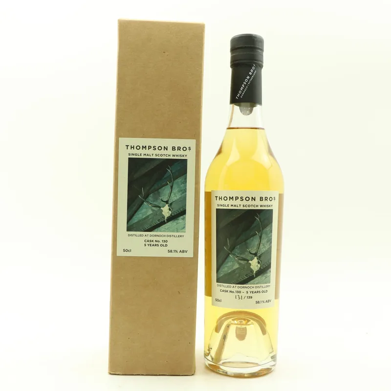 Dornoch – 2018 5 Year Old Single Cask #130 Thompson Bros 50cl (50cl, 58.1%)