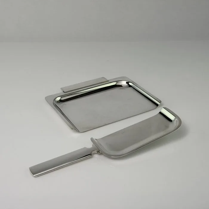 Christofle - O.Gallia - Crumber - Crumb Tray and Scraper Set - Silverplated - Art Deco Collection