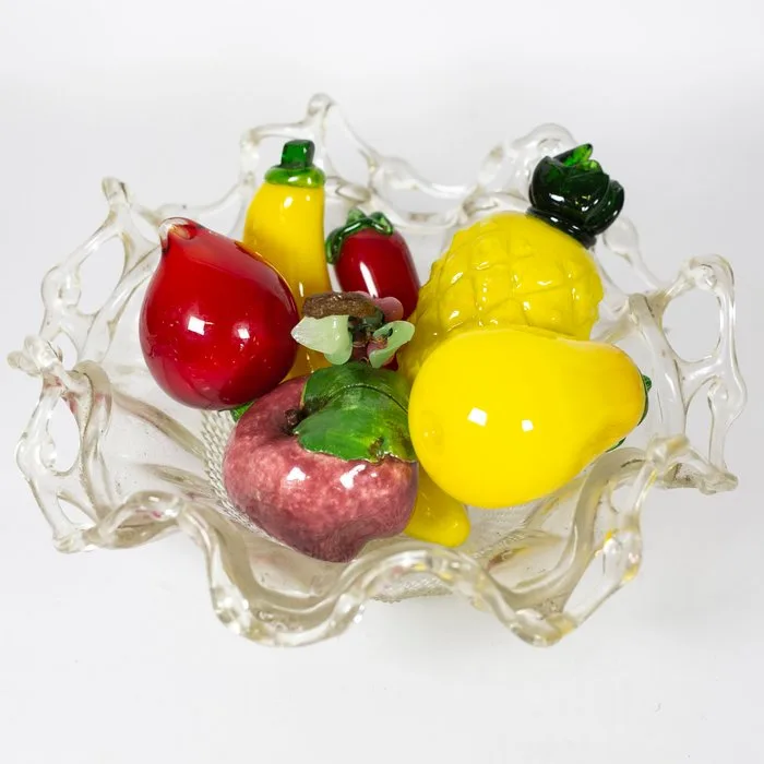 Sculpture, Frutta in vetro di Murano - 16 cm - Handmade Murano glass - Large centerpiece with Murano glass fruit - 1960