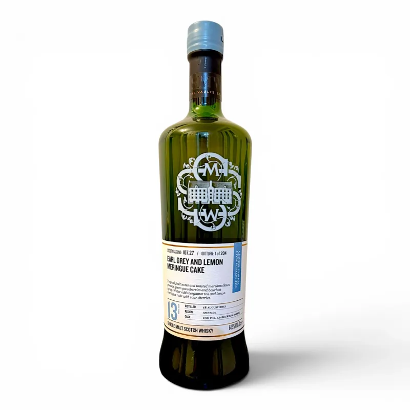 GlenAllachie – 13 Year Old 2011 SMWS Single Bourbon Barrel 107.27 Earl Grey and Lemon Meringue Cake (2025) (70cl, 64.5%)