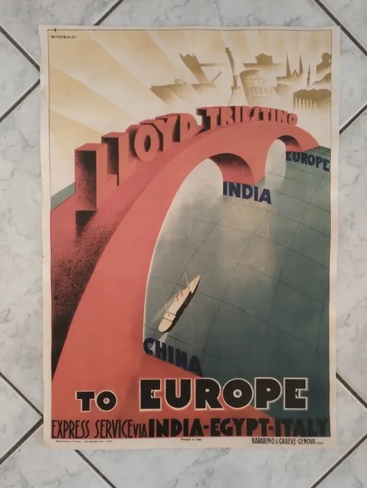 Giuseppe Riccobaldi - Lloyd Triestino - To Europe - 1970s