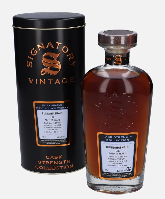 Bunnahabhain – 1980 31 Year Old Signatory Vintage Scotch Whisky Co. Cask Strength Collection
