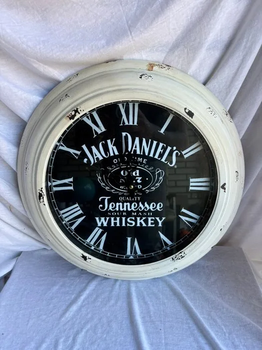 Jack Daniel’s Tennessee Whiskey – large vintage wall clock – industrial look - Sign - Iron