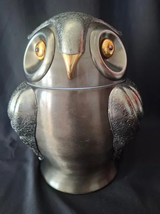 Dans l'esprit de Seymour Mann - Jar - Owl or owl - Brass, Plastic, Aluminium - ice bucket