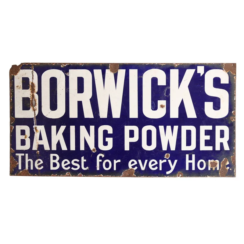 Borwick's Baking Powder Enamel Sign