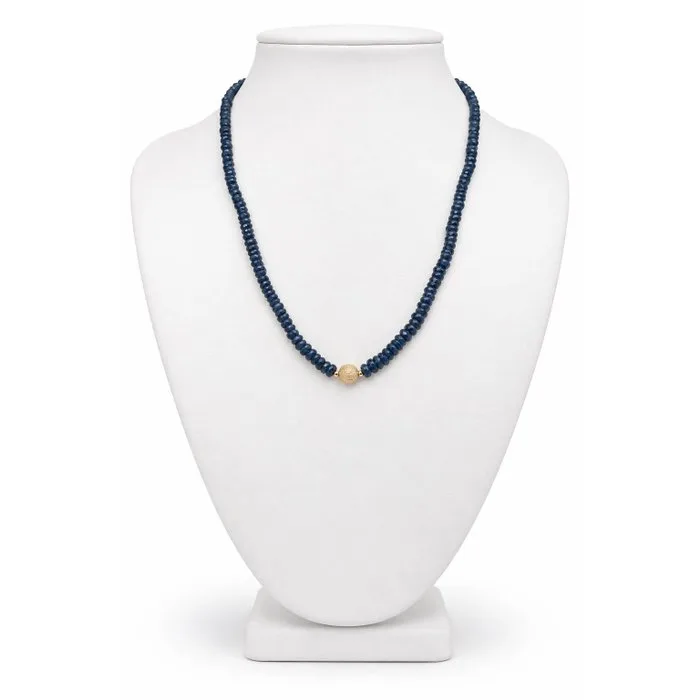 Necklace - 18 kt. Yellow gold Sapphire