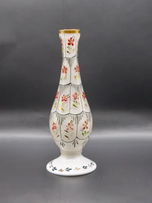 Rare Ottoman Beykoz Style Hand-Painted Opaline Rose Water Sprinkler (Gülabdan) - 20 cm - Opal - Turkey - Türkiye