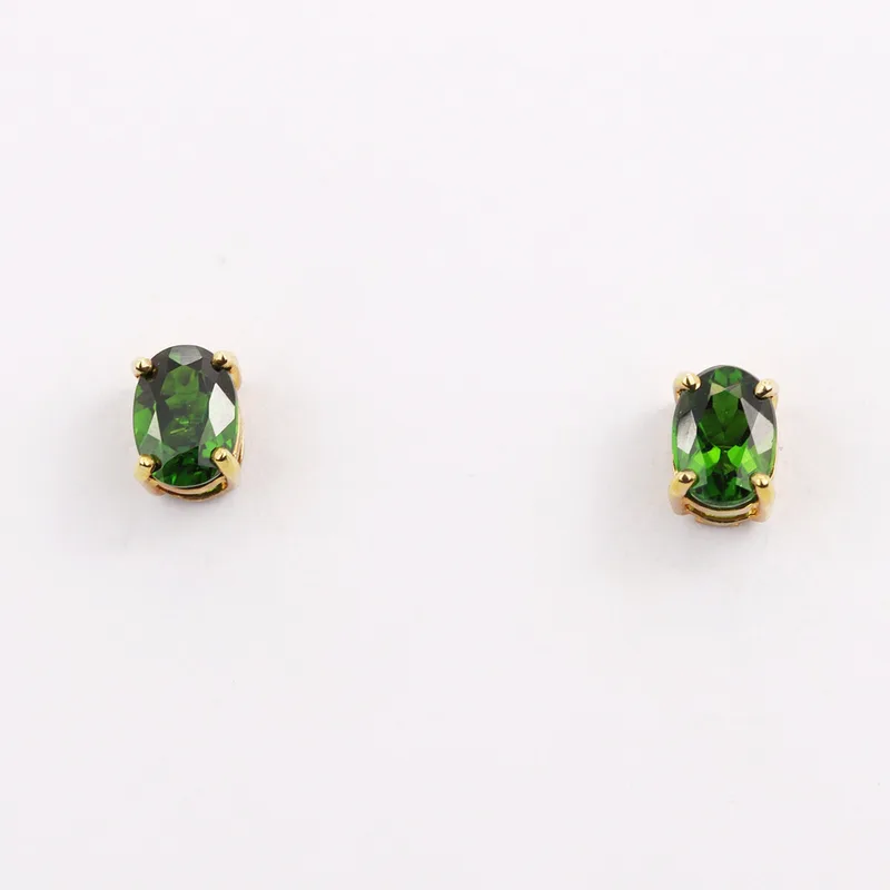 Chrome Diopside 9CT Earrings