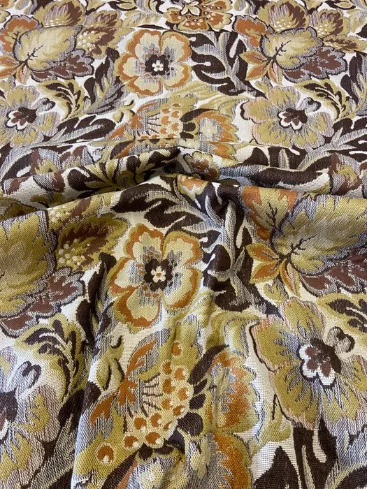 1538★ Splendid gobelin tapestry with a rich, tactile appearance featuring a floral motif in linen - Textile - 650 cm - 130 cm