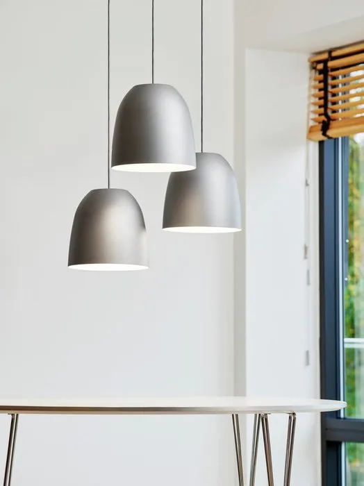 Herstal - Mikael Berlin - Hanging lamp (3) - Cavo Large - Silver - Metal - Danish Light - 3 Pieces
