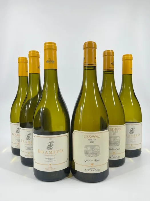 2024 x2 Cervaro della Sala & 2025 x4 Bramito della Sala, Castello della Sala - Umbria - 6 Bottles (0.75L)