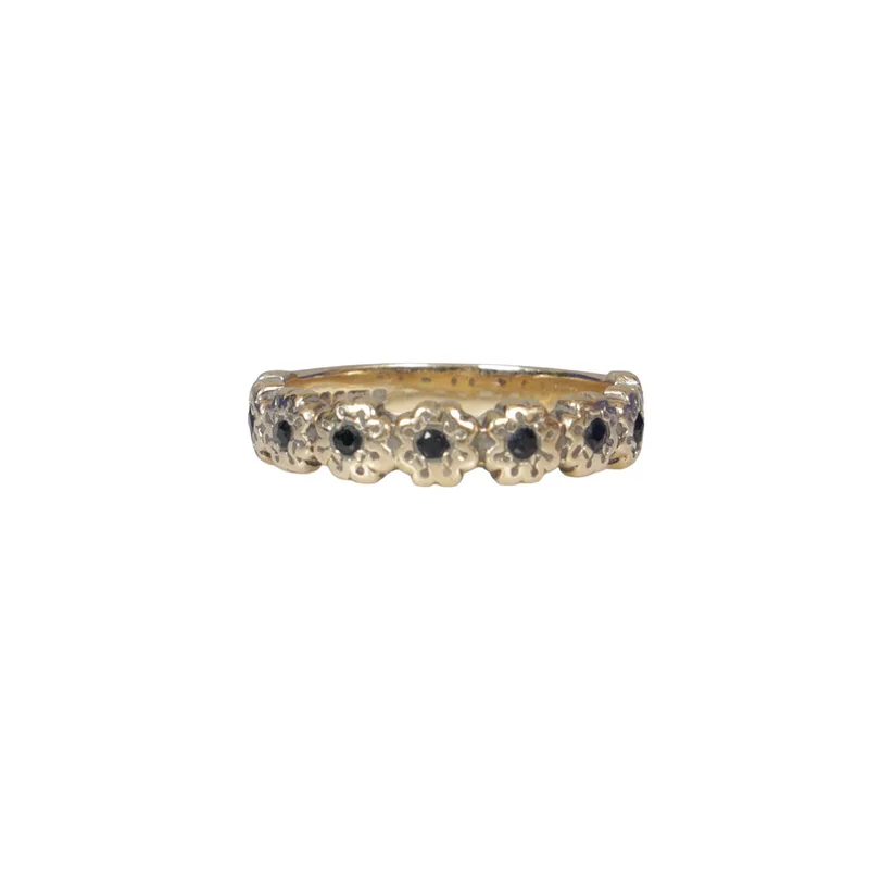 A 9 Carat Gold Half Eternity Ring