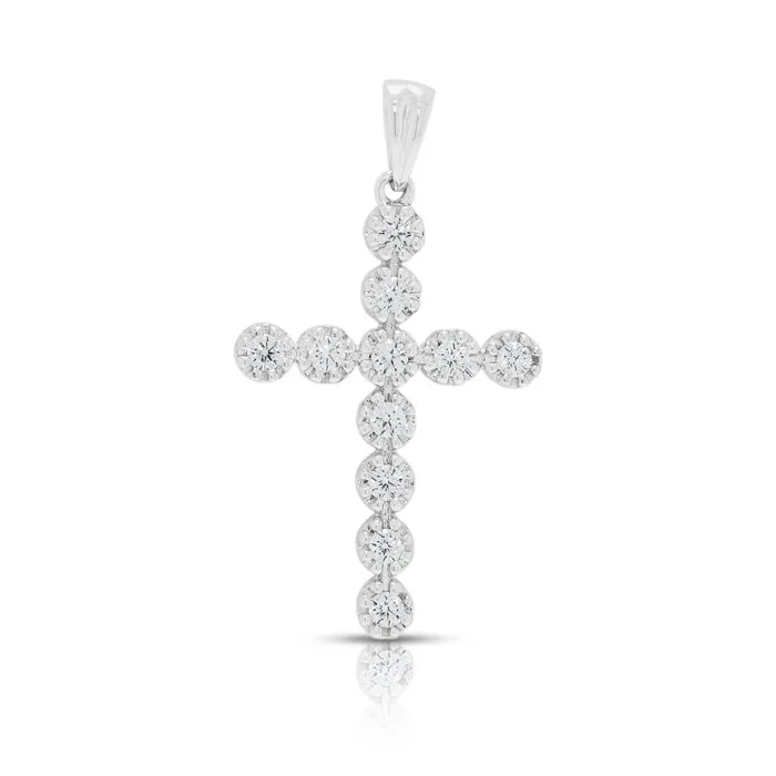 Pendant - 18 kt. White gold - 0.26ct. tw. Diamond (Natural)
