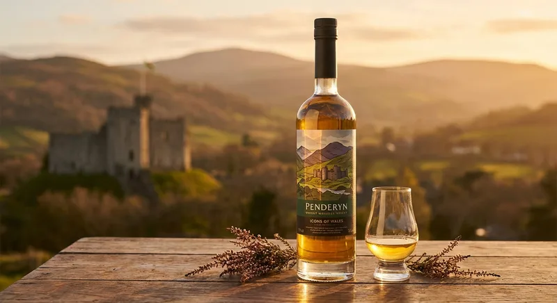 penderyn-icons-of-wales-series whisky bottle