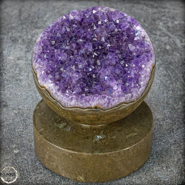 Top-quality amethyst druzy on a natural base Uruguay- 764.35 g