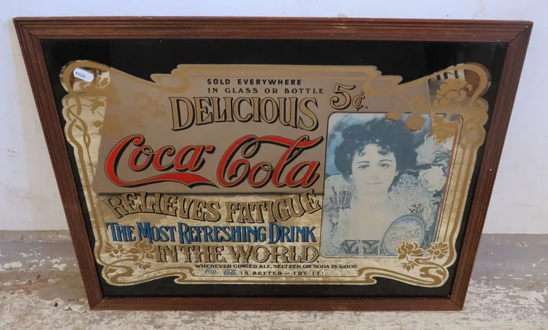 Vintage Coca Cola Advertising Wall Hanging Mirror approx.
