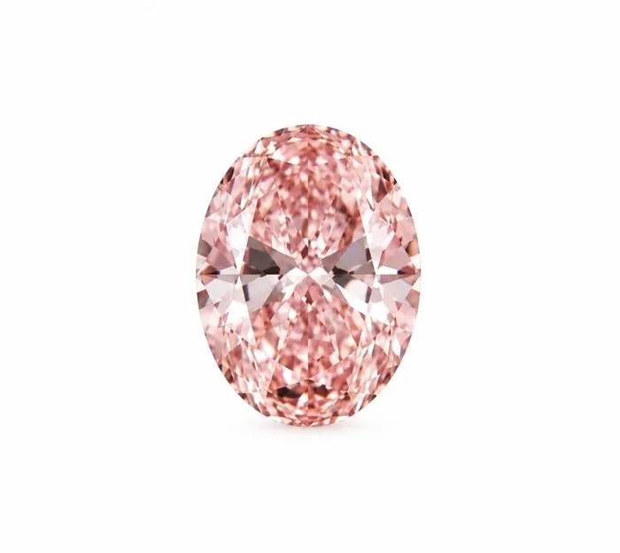 1 pcs Diamond (Fancy coloured lab-grown diamond) - 5.00 ct - Oval - Fancy intense No overtone Pink - VS1 - International Gemological Institute (IGI)