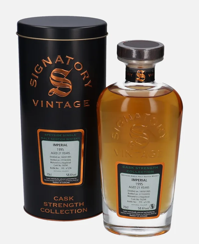 Imperial – 1995 21 Year Old Signatory Vintage Scotch Whisky Co. Cask Strength Collection