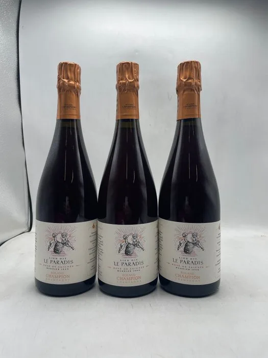 2020 Roland Champion Ephémère N.3 Les Paradis Rosé De Saignée Brut Nature Champagne Pinot Meunier - Champagne AOC - 3 Bottles (0.75L)