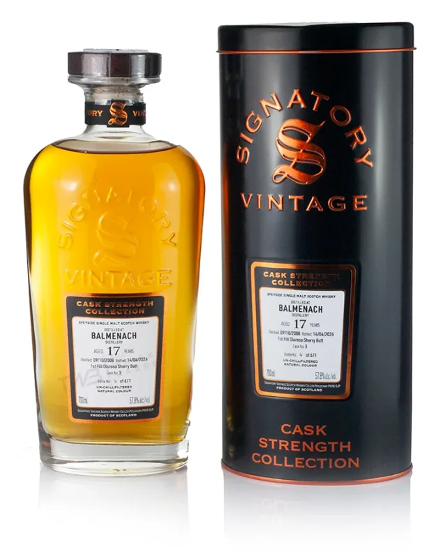 Balmenach – 17 Year Old 2008 Signatory Cask Strength (57.8%)