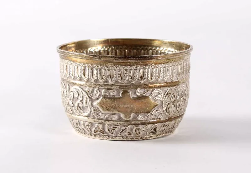 A Victorian Silver Sugar Bowl in the Indian Taste Charles Boyton II, London 1894 A Victorian Silver Sugar Bowl in the Indian Taste by Charles Boyton II