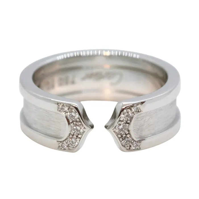 Cartier - Ring - C2 Ring - 18 kt. White gold - pave diamonds