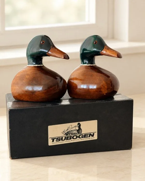 TSUBOGEN - Centrepiece - Duck - Wood - Mallard Twin Bookends