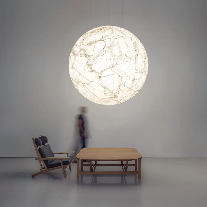 Davide Groppi - Davide Groppi - Hanging lamp - Moon 120 - Unryu kozo paper